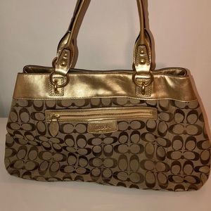 Coach gold monogram bag (Authentic!)